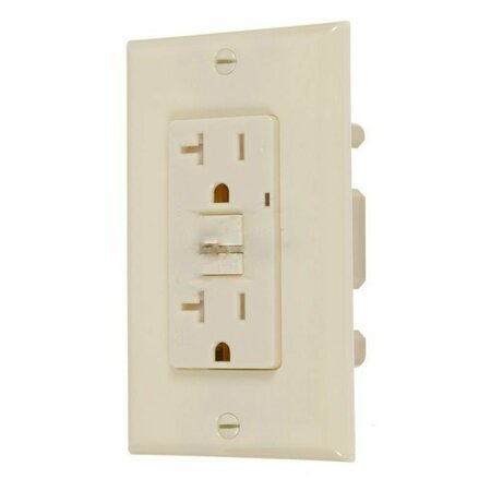 AMERICAN IMAGINATIONS 20 AMP Rectangle Ivory Electrical GFCI Receptacle Plastic AI-36865